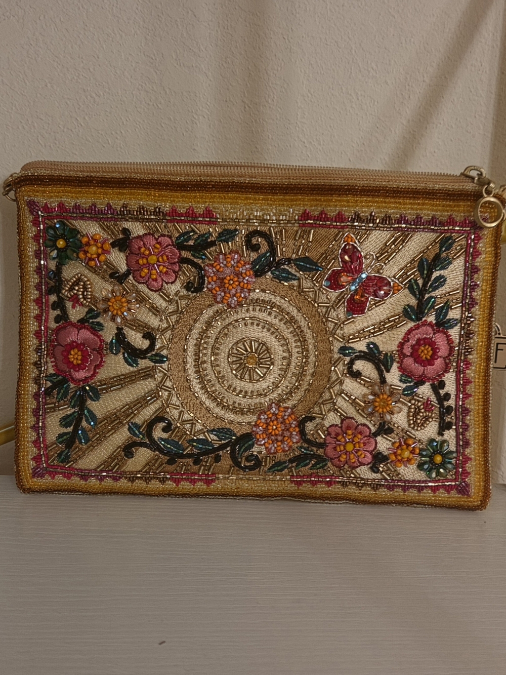 Mary Frances One-of-a-kind Desert Sunrise Crossbody Bag